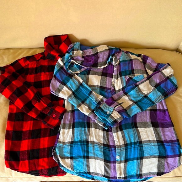 Justice Other - 2 sets of flannel shirt Top